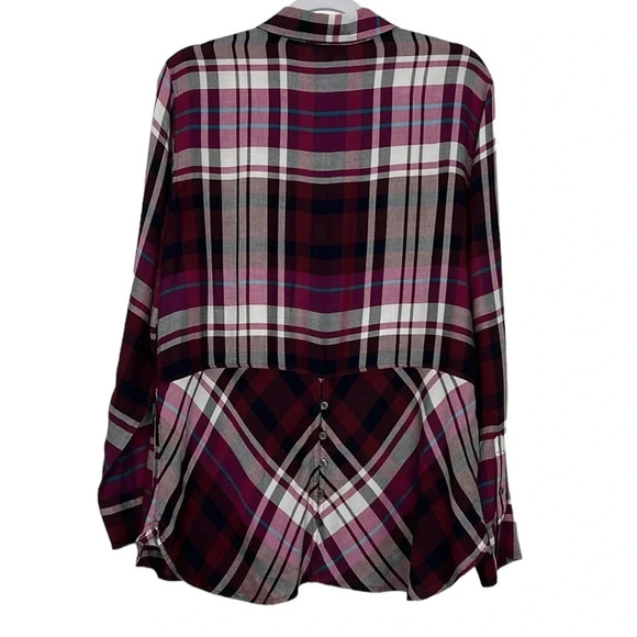 Talbots Women’s Large Plaid Button Up Long Sleeve Shirt - Picture 2 of 10